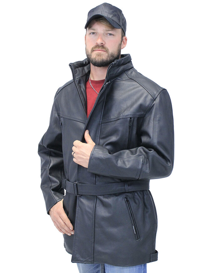 Jamin Leather® 3/4 Length Cruiser Vented Leather Jacket #M3020VZ