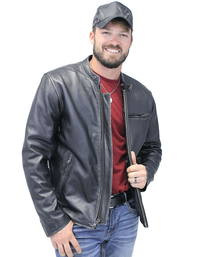 Men's Vintage Black Leather Jacket