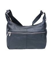 Medium Size Double Zip Top Leather Purse #P027K