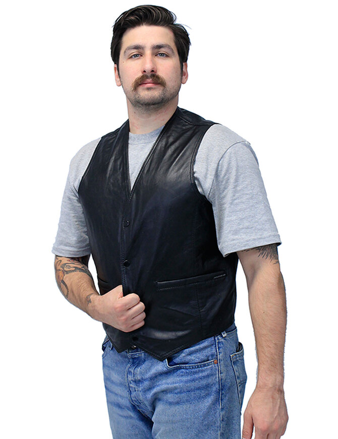 Jamin Leather® Premium Lambskin Leather Business Vest #VM418K