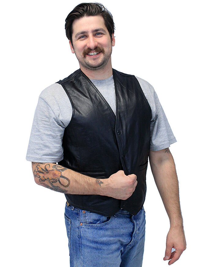 Jamin Leather® Premium Lambskin Leather Business Vest #VM418K