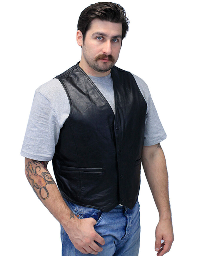 Jamin Leather® Premium Lambskin Leather Business Vest #VM418K