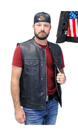 Unik Concealed Pocket USA Flag Club Vest w/Easy Access Pocket #VM6665GFK