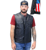 Unik Concealed Pocket USA Flag Club Vest w/Easy Access Pocket #VM6665GFK