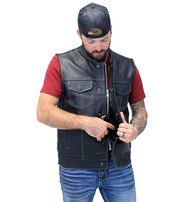 Unik Concealed Pocket USA Flag Club Vest w/Easy Access Pocket #VM6665GFK