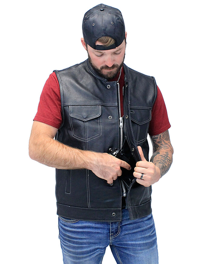 Unik Concealed Pocket USA Flag Club Vest w/Easy Access Pocket #VM6665GFK