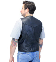 Jamin Leather® Men's Western Ultra Soft Lambskin Leather Vest #VML01