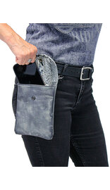 Heavy Duty Large Size Leather Sling Bag w/Cell Pocket #P0011XK - Jamin  Leather®