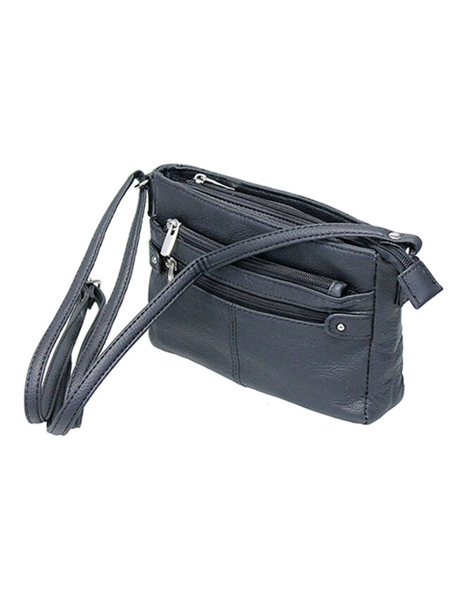 Black Long Lasting Leather Mini Purse #P0070K