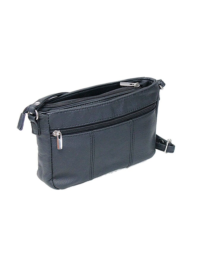 Black Long Lasting Leather Mini Purse #P0070K