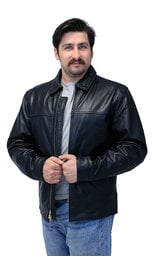 Unik Men's Classic Black Leather Rebel Jacket #M6926GZK