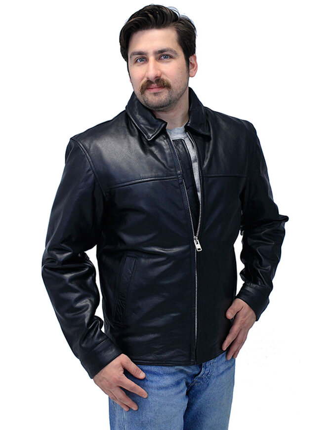 Men's Classic Black Leather Rebel Jacket #M6926GZK - Jamin Leather®