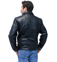 Unik Men's Classic Black Leather Rebel Jacket #M6926GZK