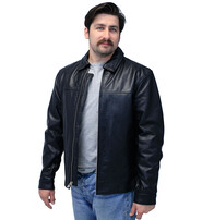 Unik Men's Classic Black Leather Rebel Jacket #M6926GZK