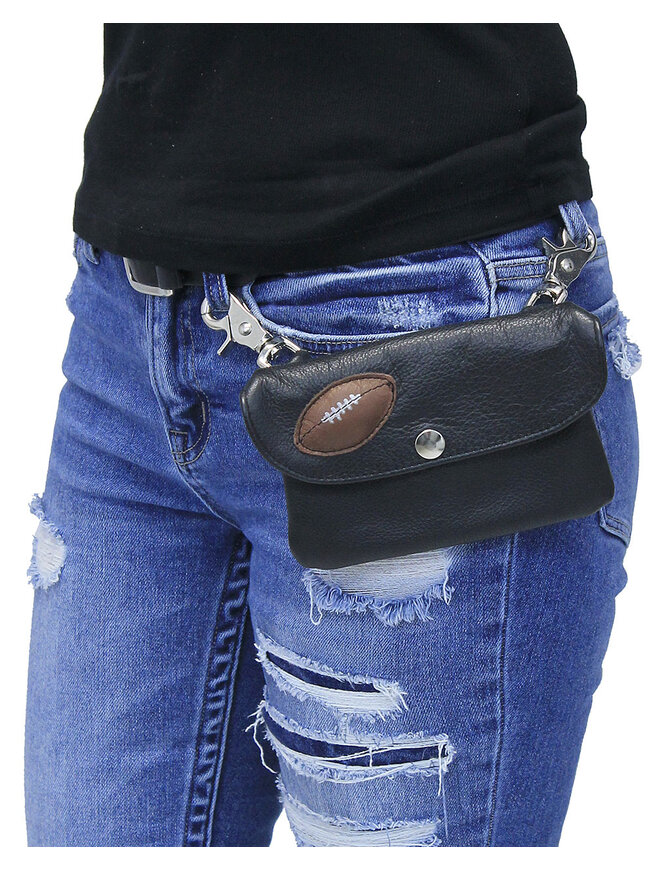 Jamin Leather® Football Medium Size Cell Phone Clip Pouch #PKK1508NFL