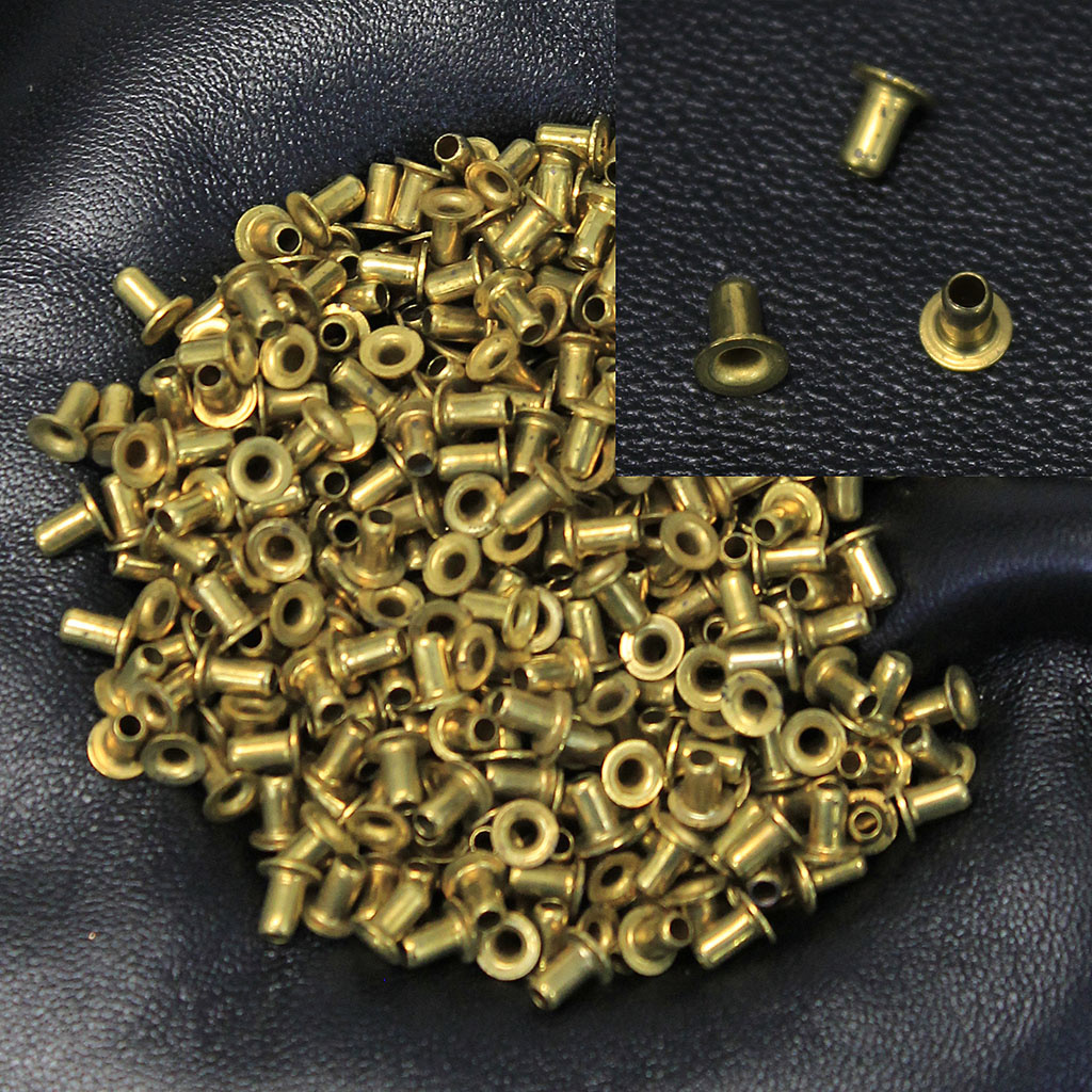 1000 pcs Solid Brass Female Screw Rivets #Z5038PBR - Jamin Leather®