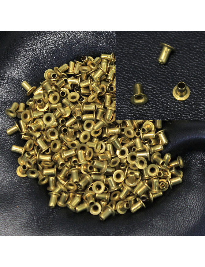 1000 pcs Solid Brass Female Screw Rivets #Z5038PBR - Jamin Leather®