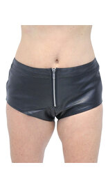 Zip Front Leather Skimpy Hot Pants #SH31080ZK