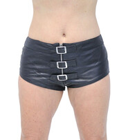 Buckle Front Leather Skimpy Hot Pants #SH31090BUK