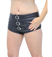 Buckle Front Leather Skimpy Hot Pants #SH31090BUK