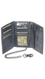 Vintage Black Long Chain Wallet Organizer #WC543750K