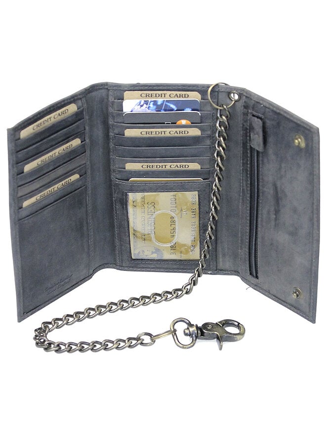 Vintage Black Long Chain Wallet Organizer #WC543750K