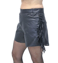 Flirtatious and Fun Fringed Leather Shorts #SH3102FK