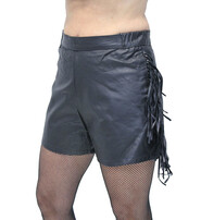 Flirtatious and Fun Fringed Leather Shorts #SH3102FK