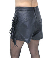 Flirtatious and Fun Fringed Leather Shorts #SH3102FK