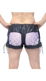 Purple Lace Butt Leather Boxer Shorts #SH0014LSPU