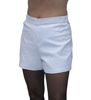 White Leather Bootie Shorts #SH11038W