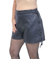 Sultry Side Lace Leather Booty Shorts #SH11530LK