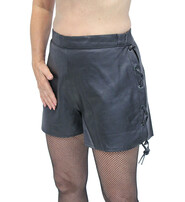 Sultry Side Lace Leather Booty Shorts #SH11530LK
