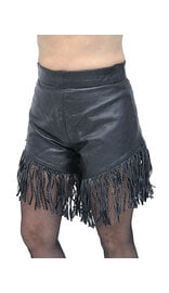 Woodstock Fringed Leather Hot Pants #SH11540FK