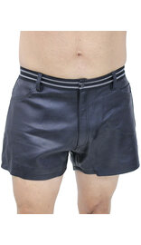 Men's Reflector Trim Ultra Premium Leather Shorts #SHM1074RK