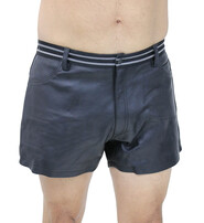 Men's Reflector Trim Ultra Premium Leather Shorts #SHM1074RK