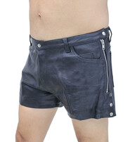 Men's Zip Away Leather Shorts #SHM1075ZZK