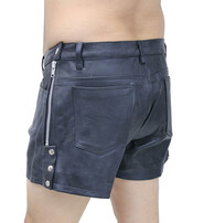 Men's Zip Away Leather Shorts #SHM1075ZZK