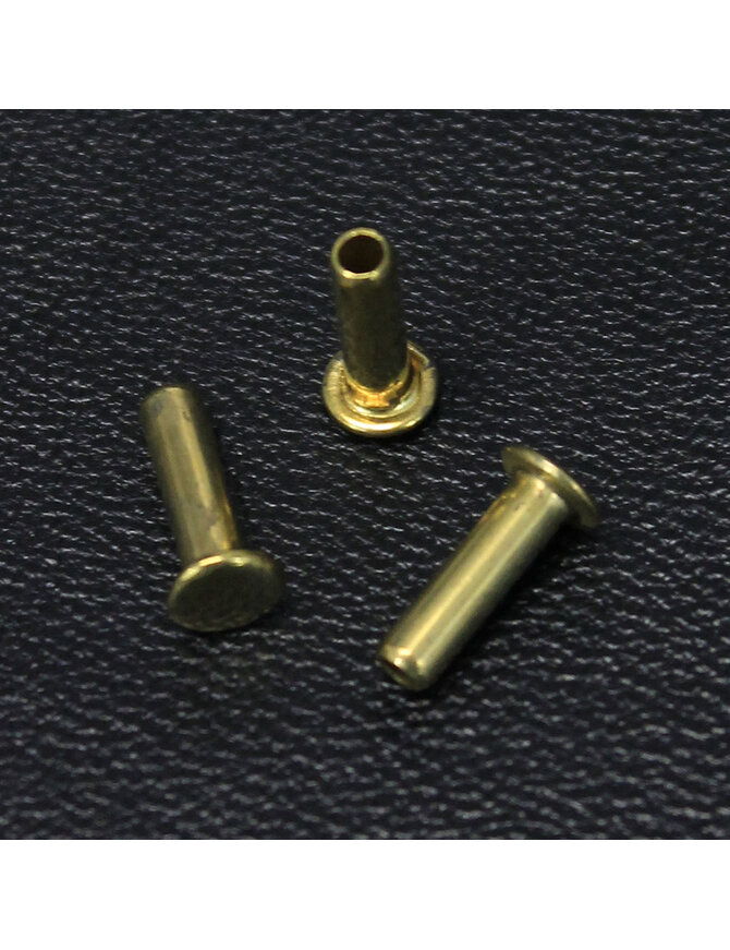 500 pcs 5/16'' x 1/2'' Brass Colored Tubular Rivets #Z5443PBR