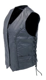 Crisscross Wrap-Up Leather Vest #LH1149WRAP