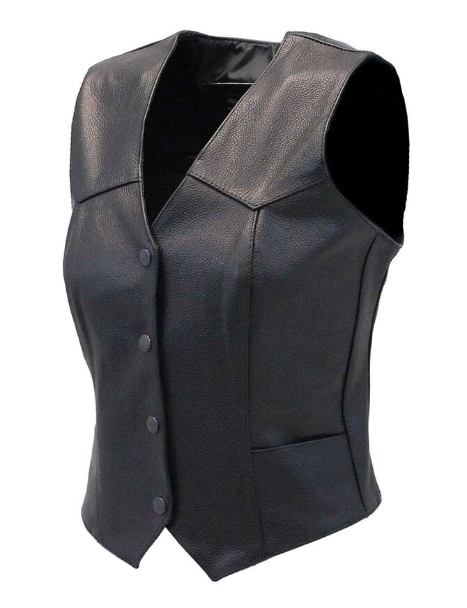 Premium Buffalo Leather Vest for Women #VL410K