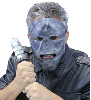 Jamin Leather® Hand Rubbed Distressed Gray Leather Mask #A2713GY