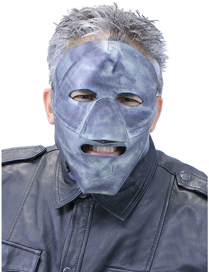 Jamin Leather® Hand Rubbed Distressed Gray Leather Mask #A2713GY