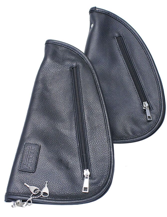Shearling Lined Leather Pistol Case with Lock #AC9805GK
