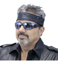 Jamin Leather® Genuine Leather Head Band with Snaps & Stretch #HB501SK