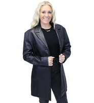 Jamin Leather® Women's Fashion Long Leather Coat #L2173BTK