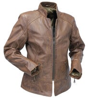 Jamin Leather® Brown Jane Leather Jacket w/CC Pockets #LA89611GN