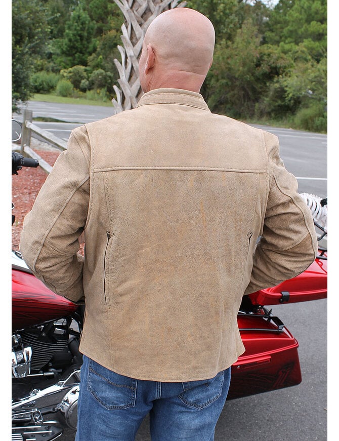 Light Brown Vented Scooter Jacket w/Dual CCW Pockets #M6045ZGN