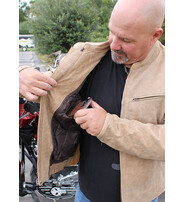 Light Brown Vented Scooter Jacket w/Dual CCW Pockets #M6045ZGN