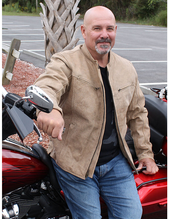 Light Brown Vented Scooter Jacket w/Dual CCW Pockets #M6045ZGN